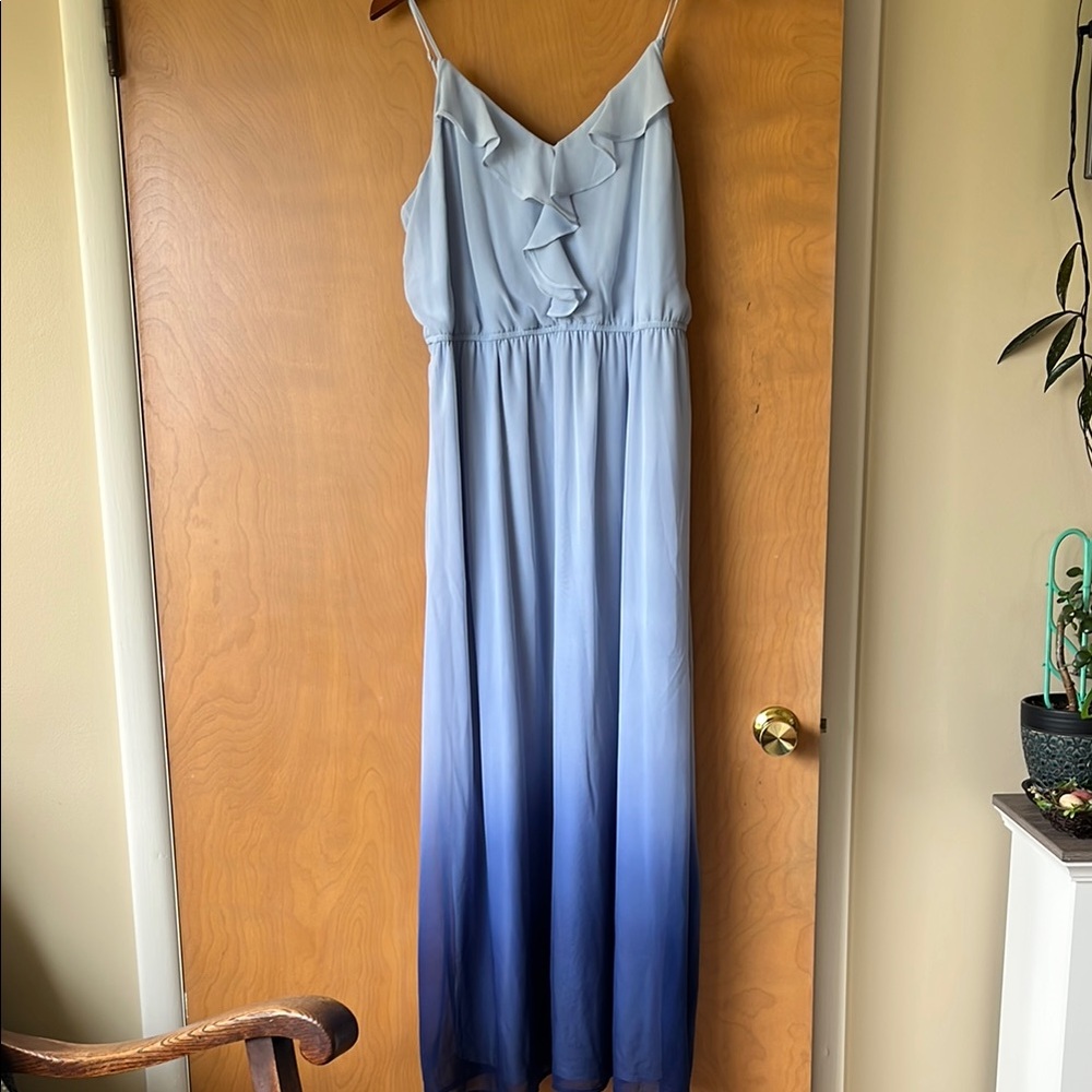 LC Lauren Conrad Light Blue Ombre Maxi Dress